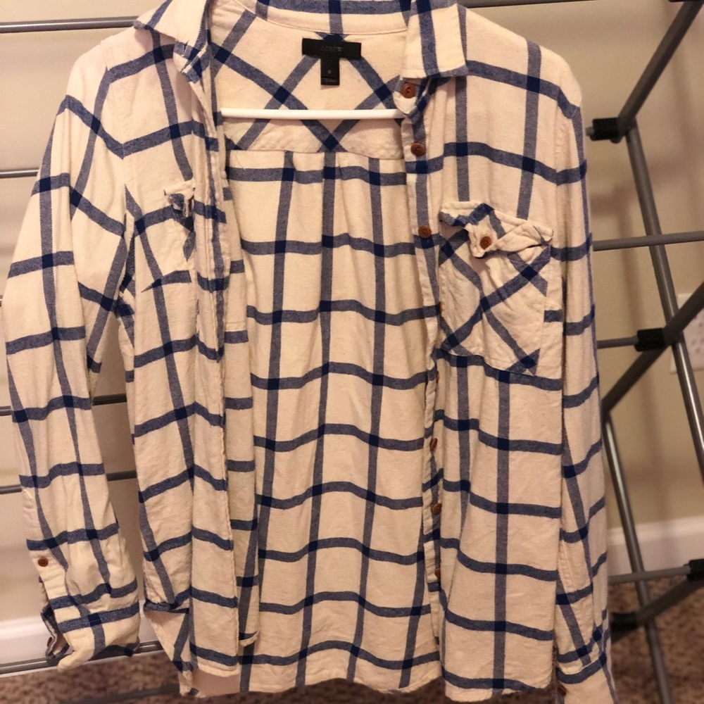 J.crew windowpane flannel